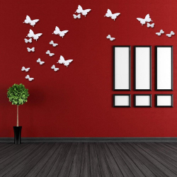 Lindas borboletas na parede faça você mesmo: 140+ (Foto) decorações no interior (papel, volumétrico, adesivos)