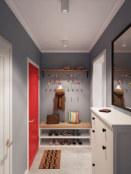 Os tipos mais práticos de banquetas para o corredor: com prateleiras, assento e cabide! 215+ (Photo) Exemplos de design