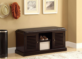 Os tipos mais práticos de banquetas para o corredor: com prateleiras, assento e cabide! 215+ (Photo) Exemplos de design