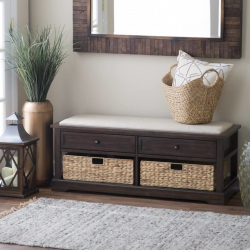 Os tipos mais práticos de banquetas para o corredor: com prateleiras, assento e cabide! 215+ (Photo) Exemplos de design
