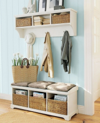 Os tipos mais práticos de banquetas para o corredor: com prateleiras, assento e cabide! 215+ (Photo) Exemplos de design
