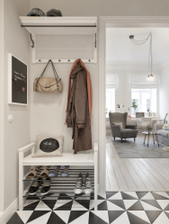 Os tipos mais práticos de banquetas para o corredor: com prateleiras, assento e cabide! 215+ (Photo) Exemplos de design