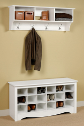 Os tipos mais práticos de banquetas para o corredor: com prateleiras, assento e cabide! 215+ (Photo) Exemplos de design