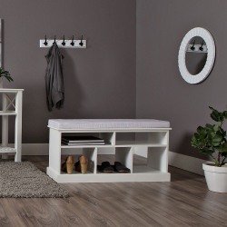 Os tipos mais práticos de banquetas para o corredor: com prateleiras, assento e cabide! 215+ (Photo) Exemplos de design