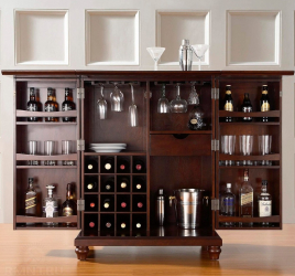 Bar para garrafas no interior do apartamento ou casa - Como melhor fazer? 120+ (foto) de uma árvore, andar, angular