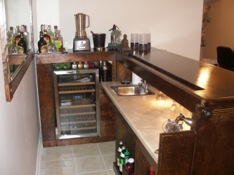 Bar para garrafas no interior do apartamento ou casa - Como melhor fazer? 120+ (foto) de uma árvore, andar, angular