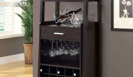 Bar para garrafas no interior do apartamento ou casa - Como melhor fazer? 120+ (foto) de uma árvore, andar, angular