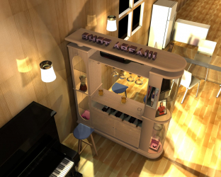 Bar para garrafas no interior do apartamento ou casa - Como melhor fazer? 120+ (foto) de uma árvore, andar, angular