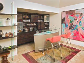 Bar para garrafas no interior do apartamento ou casa - Como melhor fazer? 120+ (foto) de uma árvore, andar, angular