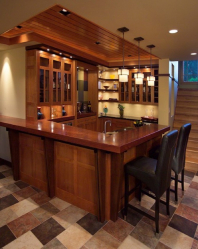 Bar para garrafas no interior do apartamento ou casa - Como melhor fazer? 120+ (foto) de uma árvore, andar, angular