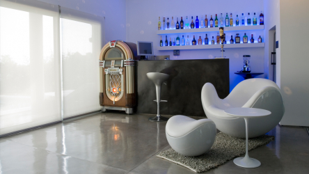 Bar para garrafas no interior do apartamento ou casa - Como melhor fazer? 120+ (foto) de uma árvore, andar, angular