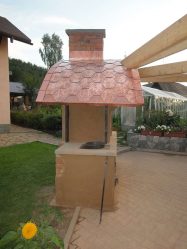 Churrasqueira no País: Como equipar uma plataforma com um mirante, churrasqueira e churrasqueira? (Mais de 180 fotos)
