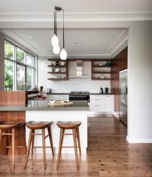 วิธีการจัดให้บาร์ในห้องครัว? 215+ (Photo) การออกแบบที่ทันสมัยสำหรับบ้านหรืออพาร์ตเมนต์