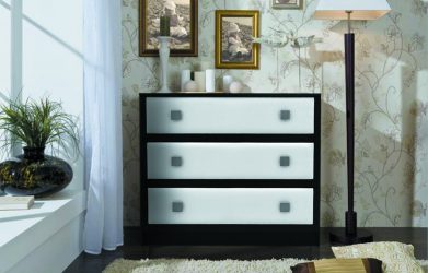 Características Dresser branco 200+ (fotos) opções (brilhante, com gavetas, sem alças)