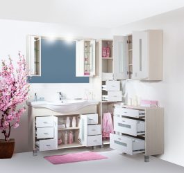 Características Dresser branco 200+ (fotos) opções (brilhante, com gavetas, sem alças)