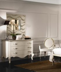 Características Dresser branco 200+ (fotos) opções (brilhante, com gavetas, sem alças)