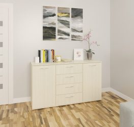 Características Dresser branco 200+ (fotos) opções (brilhante, com gavetas, sem alças)