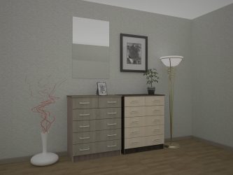 Características Dresser branco 200+ (fotos) opções (brilhante, com gavetas, sem alças)
