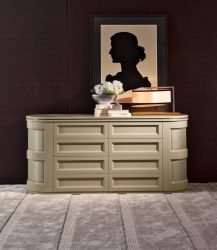 Características Dresser branco 200+ (fotos) opções (brilhante, com gavetas, sem alças)