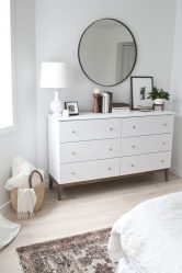 Características Dresser branco 200+ (fotos) opções (brilhante, com gavetas, sem alças)