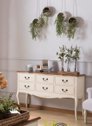 Características Dresser branco 200+ (fotos) opções (brilhante, com gavetas, sem alças)
