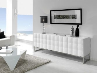 Características Dresser branco 200+ (fotos) opções (brilhante, com gavetas, sem alças)