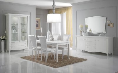 Características Dresser branco 200+ (fotos) opções (brilhante, com gavetas, sem alças)