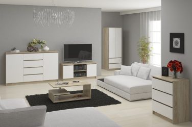 Características Dresser branco 200+ (fotos) opções (brilhante, com gavetas, sem alças)