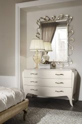 Características Dresser branco 200+ (fotos) opções (brilhante, com gavetas, sem alças)
