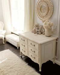 Características Dresser branco 200+ (fotos) opções (brilhante, com gavetas, sem alças)