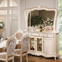 Características Dresser branco 200+ (fotos) opções (brilhante, com gavetas, sem alças)