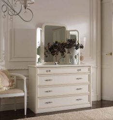 Características Dresser branco 200+ (fotos) opções (brilhante, com gavetas, sem alças)
