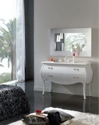 Características Dresser branco 200+ (fotos) opções (brilhante, com gavetas, sem alças)