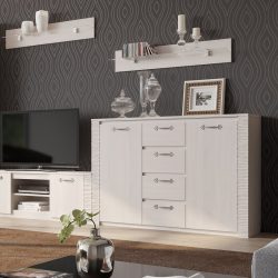 Características Dresser branco 200+ (fotos) opções (brilhante, com gavetas, sem alças)