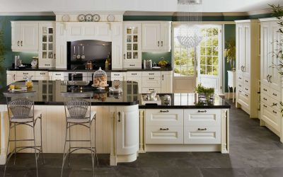 Decoração de interiores de uma grande cozinha moderna: 200 + (foto) idéias de design (cortinas, papel de parede, balcão de bar)