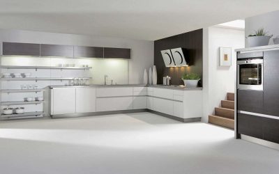 Decoração de interiores de uma grande cozinha moderna: 200 + (foto) idéias de design (cortinas, papel de parede, balcão de bar)