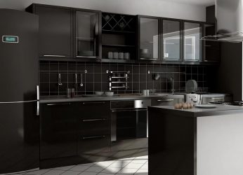 Nova tendência no mundo da cozinha - Cozinha preta no interior (mais de 220 combinações de fotos no design)