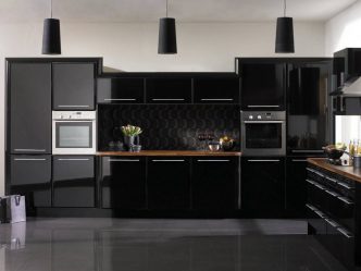 Nova tendência no mundo da cozinha - Cozinha preta no interior (mais de 220 combinações de fotos no design)