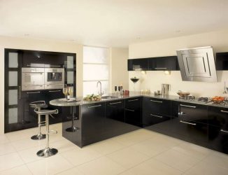 Nova tendência no mundo da cozinha - Cozinha preta no interior (mais de 220 combinações de fotos no design)