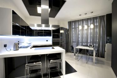Nova tendência no mundo da cozinha - Cozinha preta no interior (mais de 220 combinações de fotos no design)