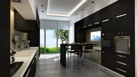 Nova tendência no mundo da cozinha - Cozinha preta no interior (mais de 220 combinações de fotos no design)