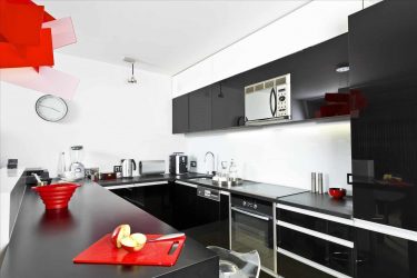 Nova tendência no mundo da cozinha - Cozinha preta no interior (mais de 220 combinações de fotos no design)