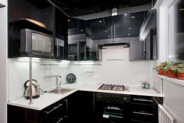 Nova tendência no mundo da cozinha - Cozinha preta no interior (mais de 220 combinações de fotos no design)