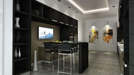Nova tendência no mundo da cozinha - Cozinha preta no interior (mais de 220 combinações de fotos no design)