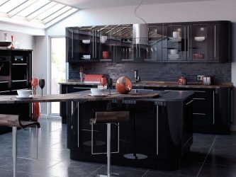 Nova tendência no mundo da cozinha - Cozinha preta no interior (mais de 220 combinações de fotos no design)