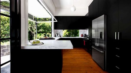 Nova tendência no mundo da cozinha - Cozinha preta no interior (mais de 220 combinações de fotos no design)