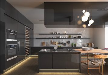 Nova tendência no mundo da cozinha - Cozinha preta no interior (mais de 220 combinações de fotos no design)