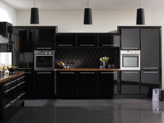 Nova tendência no mundo da cozinha - Cozinha preta no interior (mais de 220 combinações de fotos no design)