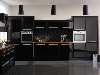 Nova tendência no mundo da cozinha - Cozinha preta no interior (mais de 220 combinações de fotos no design)