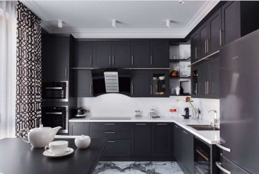 Nova tendência no mundo da cozinha - Cozinha preta no interior (mais de 220 combinações de fotos no design)
